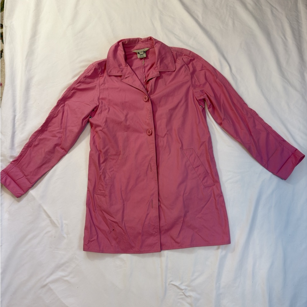 L.L. Bean Women's Vibrant Pink Trench Coat
